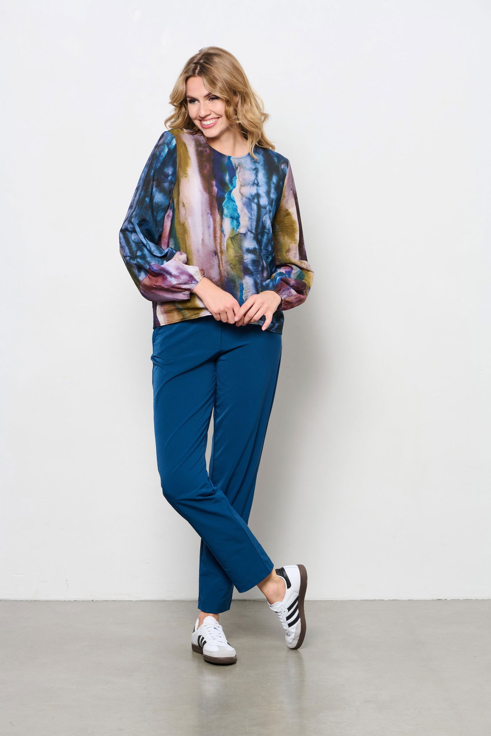 ELENA MARBLE BD-Denim multi