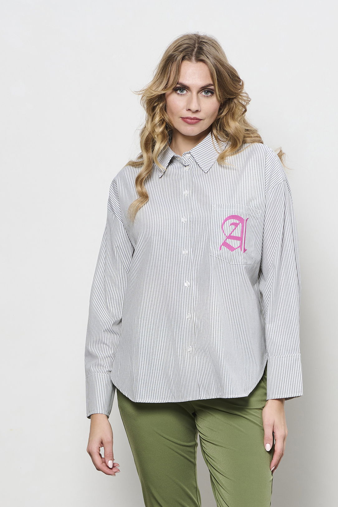 WALKER STRIPE ON-Olive multi