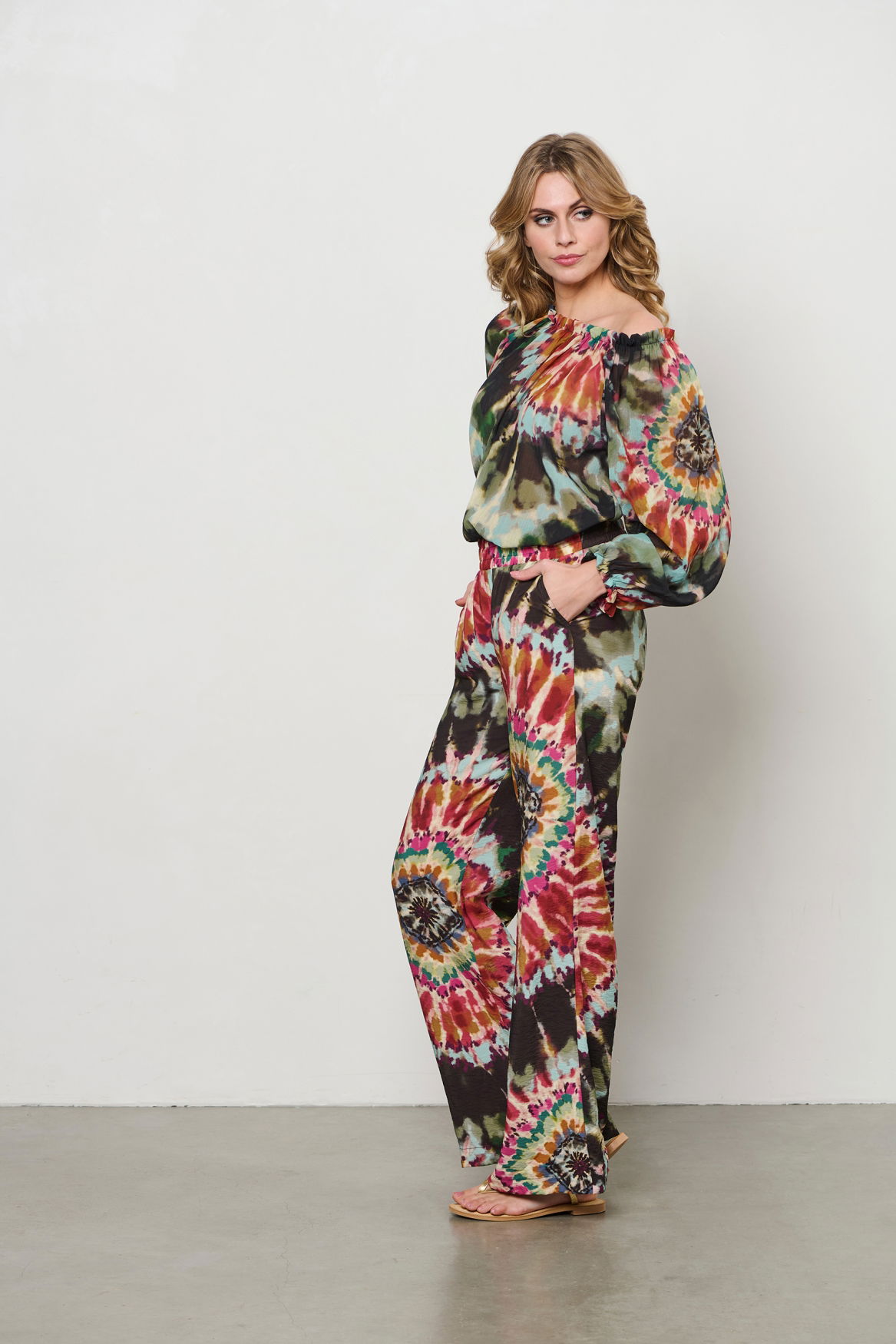 NADINE TIE-DYE N-Green multi