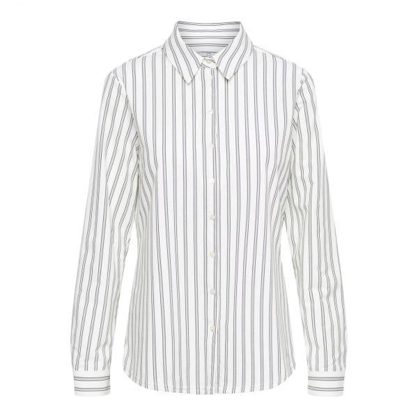 OLIVIA STRIPE TRAVEL RA-White – Black