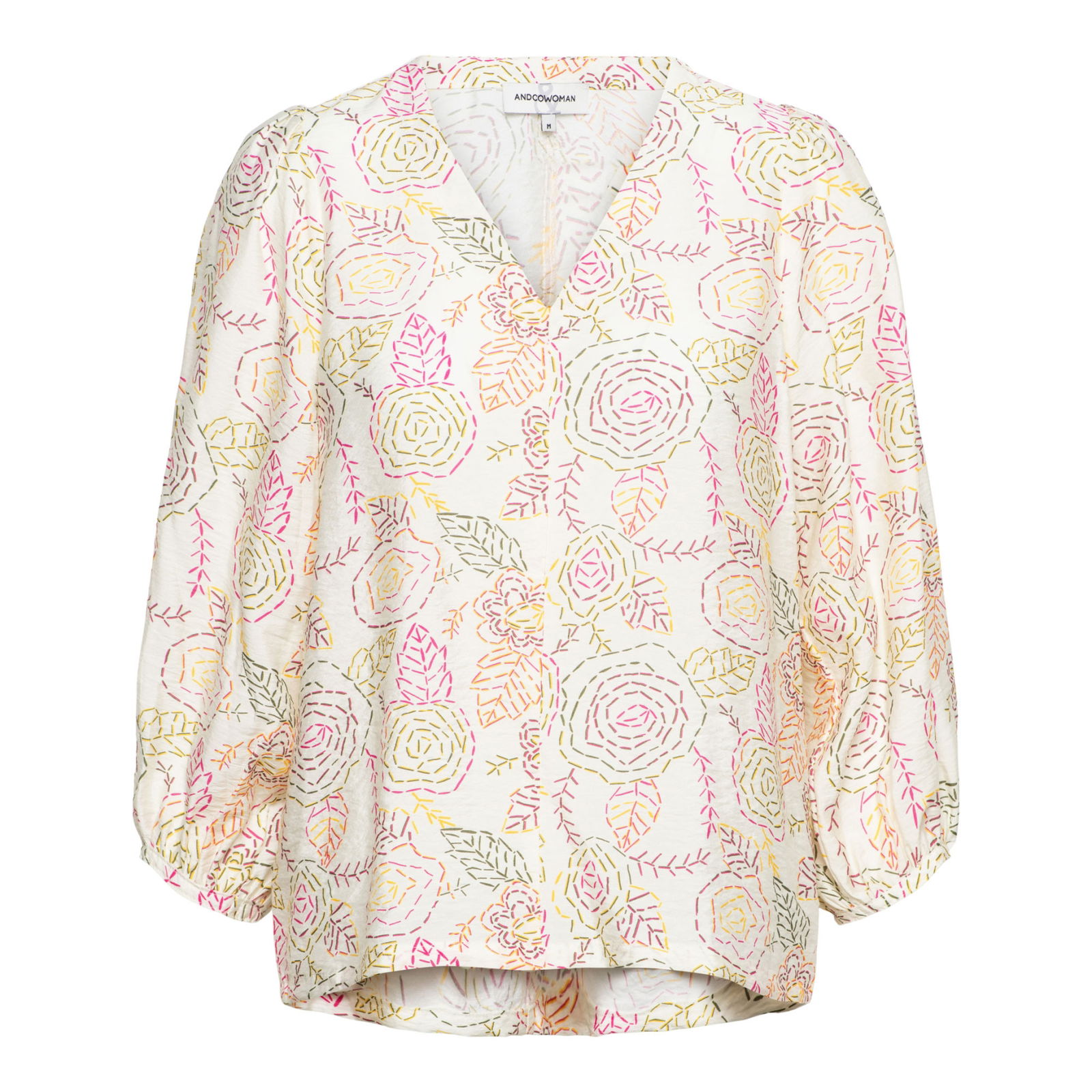 AYLA STITCH FLOWER CH-Cream multi