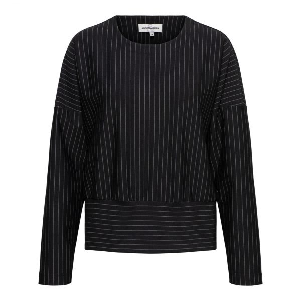 DANILA PINSTRIPE PUNTA A-Black
