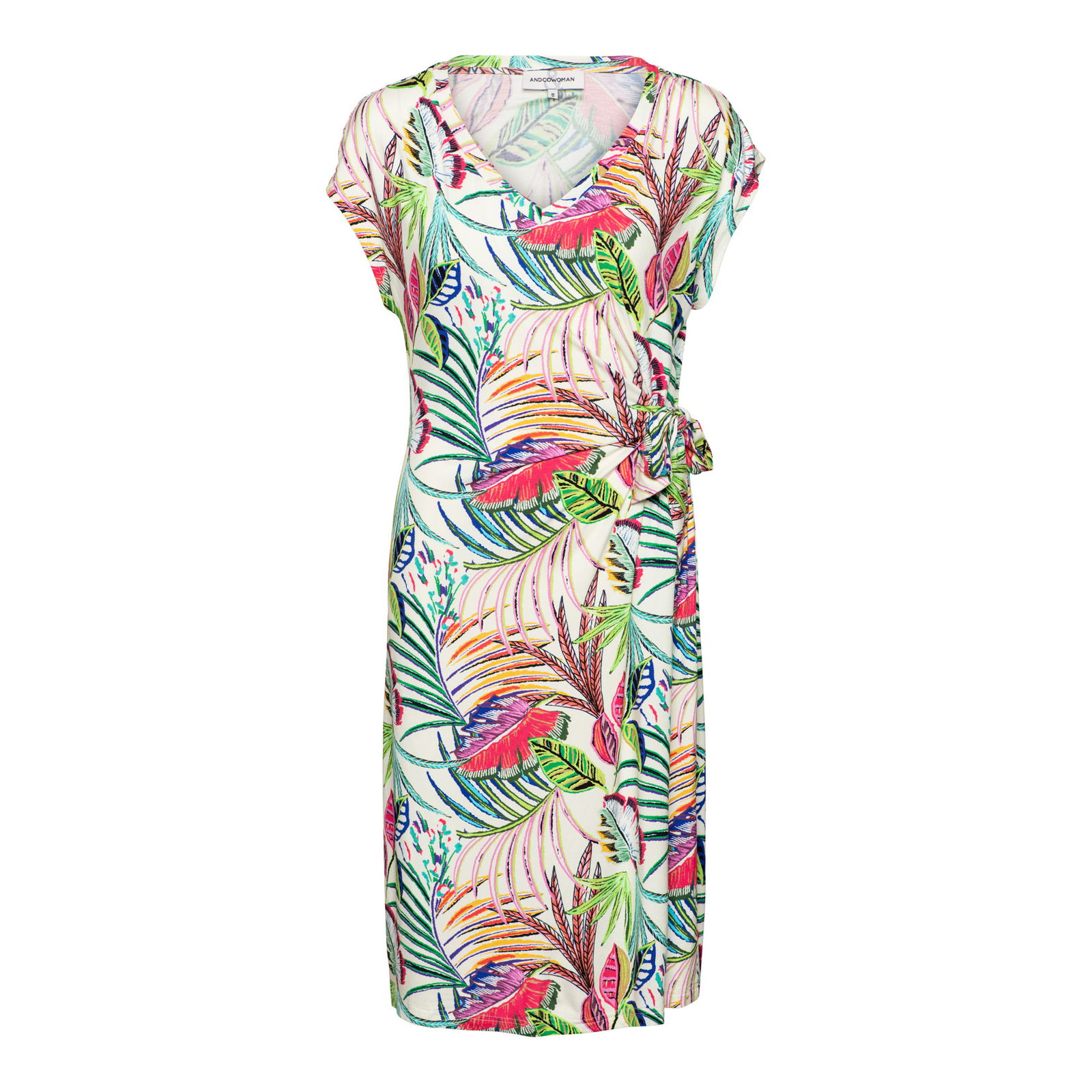 LIZZY MULTI LEAF M-Ecru multi