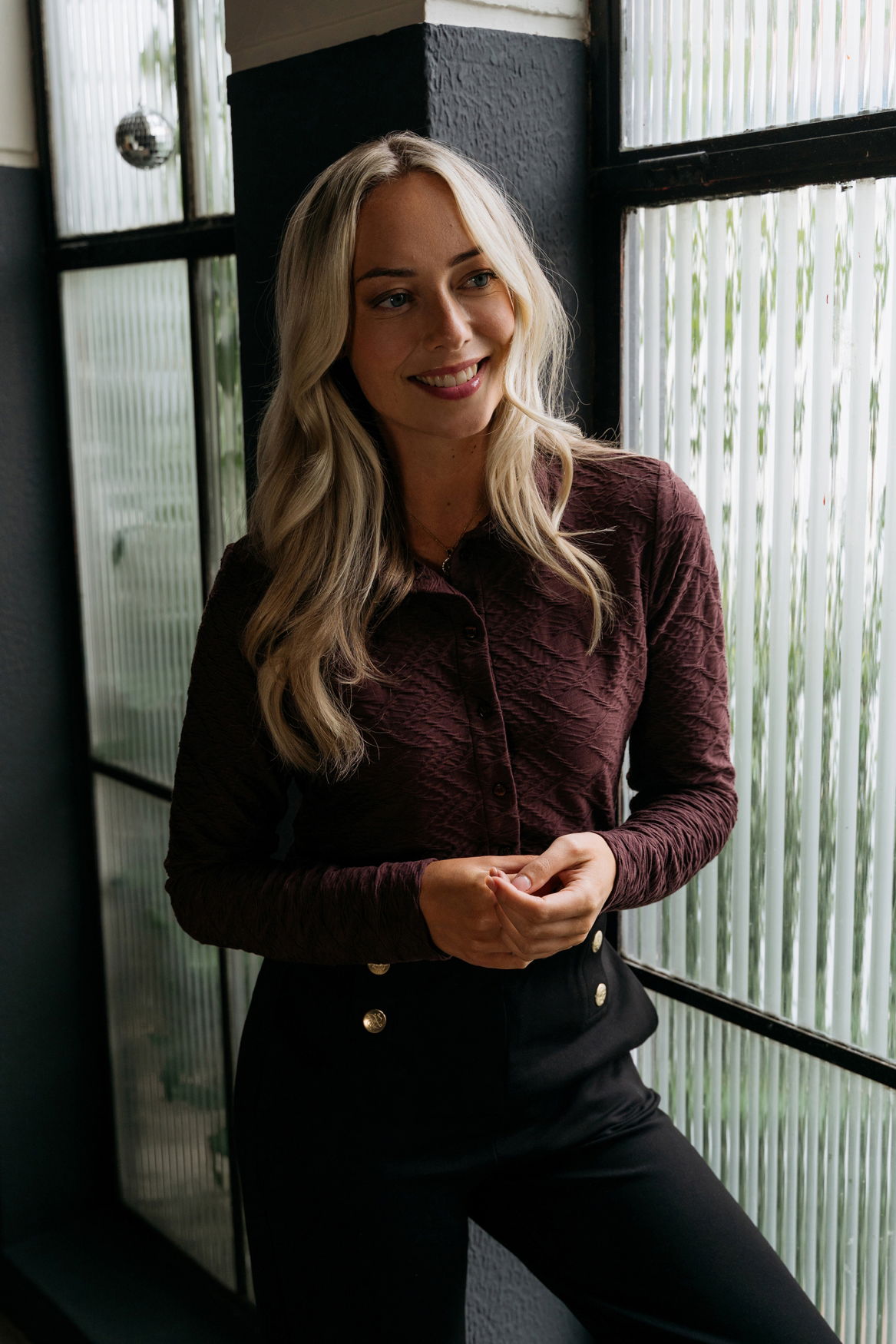 LOTTE JACQUARD LA-Aubergine