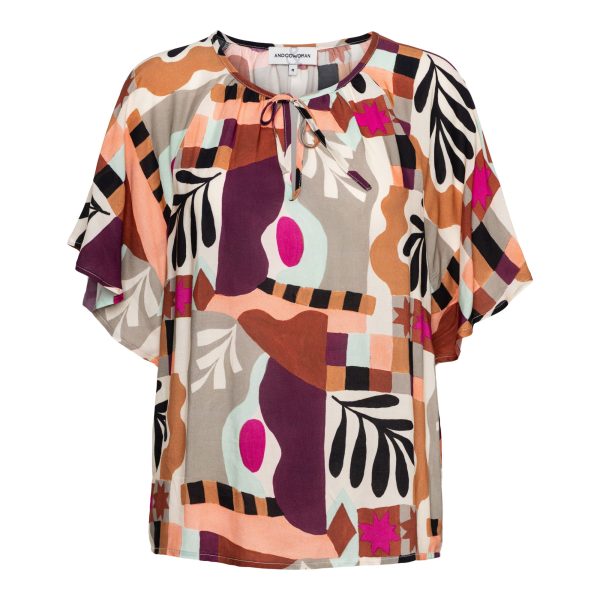 AXELLE ART LEAF LP-Plum multi